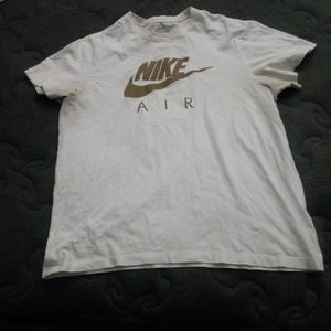 Mens Nike Shirt Size Xl White And Gold